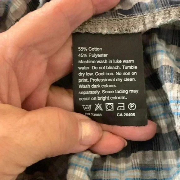 Helly Hansen men’s seersucker, short sleeve button down casual shirt Size M - Picture 5 of 7